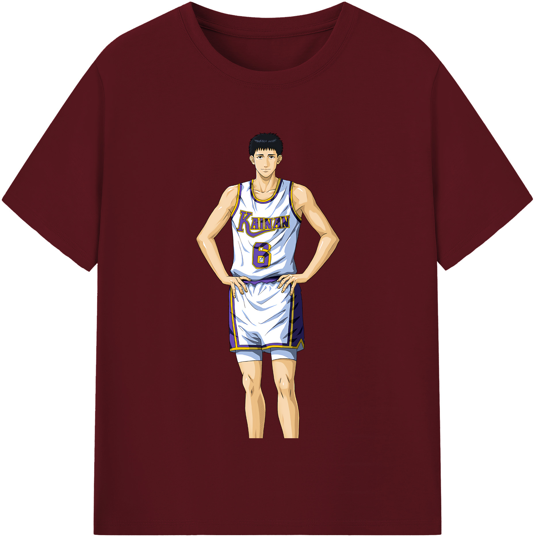 SLAM DUNK／スラムダンク 綿100％半袖Tシャツ（フロントプリント）